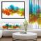 Designart - Colorful Ink in Water - Abstract Canvas Artwork in Black Frame